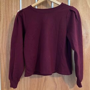 Banana Republic Maroon Crop Sweatshirt